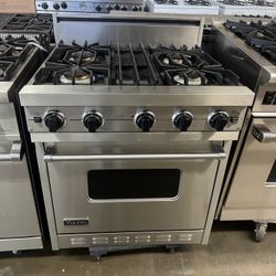 Viking 30”Wide Gas Range Stove Stainless Steel 