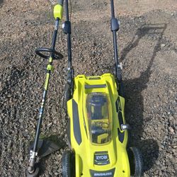 Ryobi 40v Mower/trimmer Includes 2 Batteries And Charger
