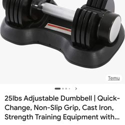 Brand new set of two 25 lb adjustable barbells