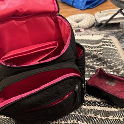 Pink & Black Diaper Bag