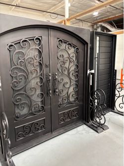 Wrought Iron Door With Openable Window