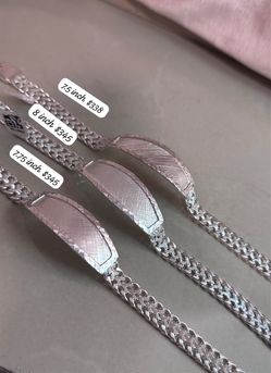 Silver Cuban Link Bracelet 925