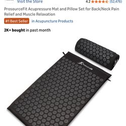 ProsourceFit Acupressure Mat and Pillow Set for Back/Neck Pain Relief and Muscle Relaxation