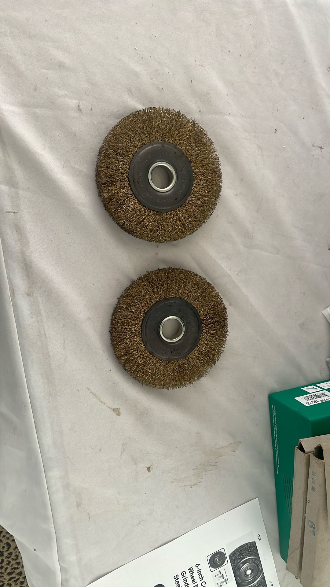 6 Inch Coarse Wire Wheel Brush For Bench Grinder -Heavy Duty Steel Bristles , 2 Pcs For Sale 