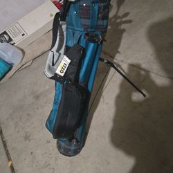 Golf Bag And Assortment Of Clubs