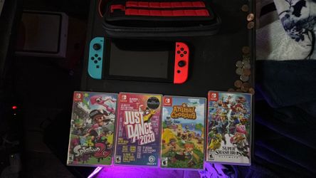 nintendo switch for sell with sd card and games