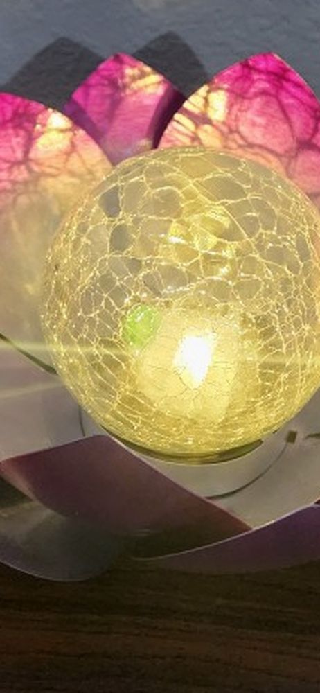 Huaxu Solar Powered Garden Lights, Outdoor Decorative Lotus Art Cracked Glass Ball Metal Waterproof Light for Pathway, Lawn, Patio, Yard

￼

￼

￼

￼


