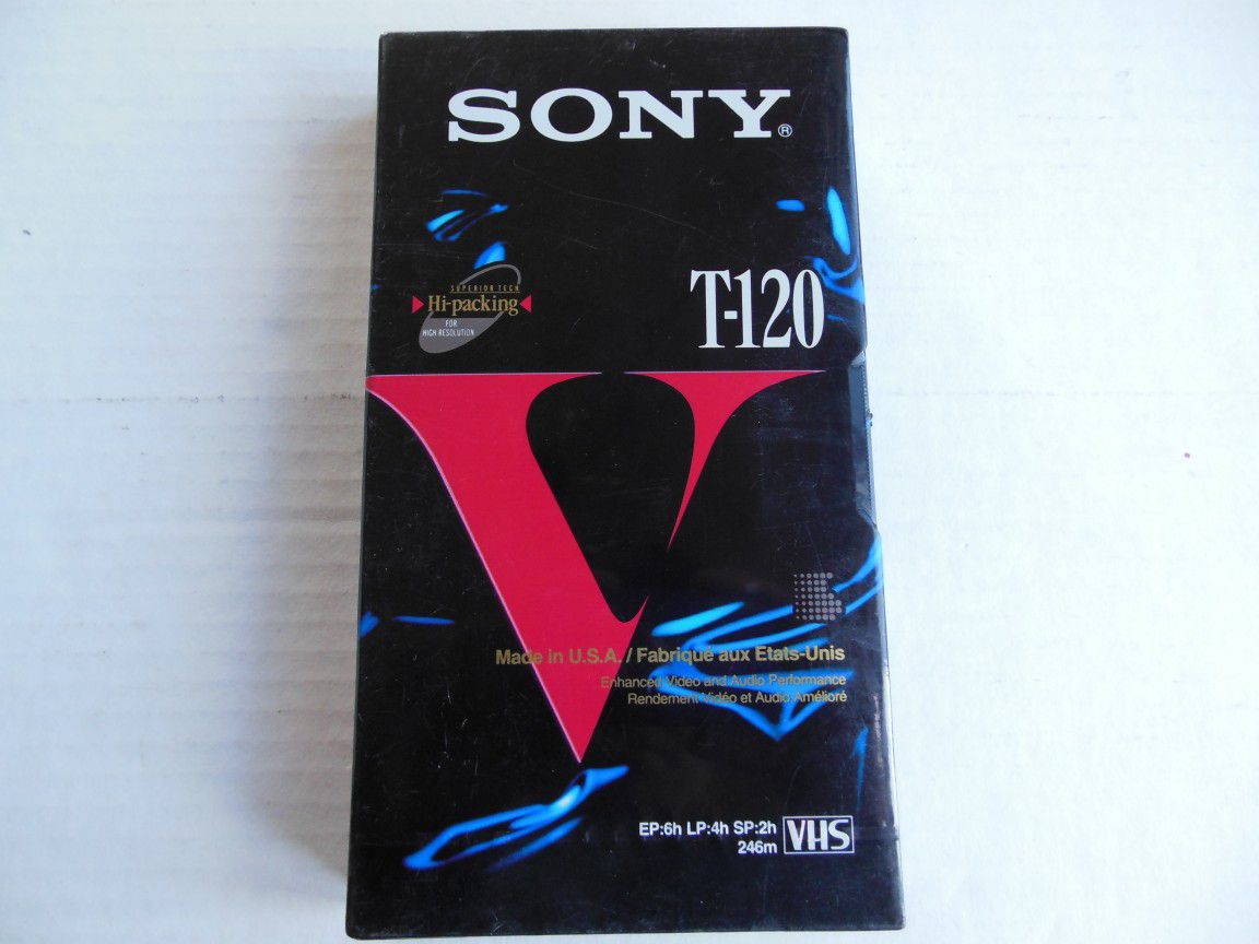 Sony Blank VHS T-120 6 hours