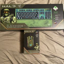 Halo Razer Blackwidow V3 Keyboard and Halo Razer Deathadder V2 Mouse