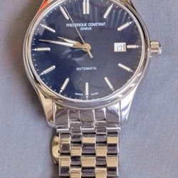 Frederique Constant Classics Index Automatic Stainless Steel Blue Dial Watch 40mm
