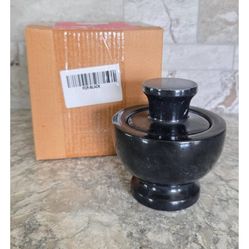 Black Marble 1/2 Cup Mortar & Pestle Set
