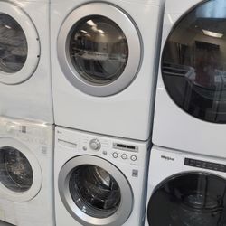 LG Front Loading Washer And Stackable Gas Dryer Set