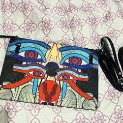 New! Oversized Clutch Bag With Shoulder Strap
