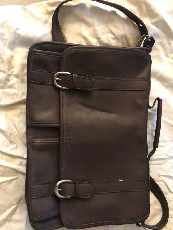 Brown leather messengers bag