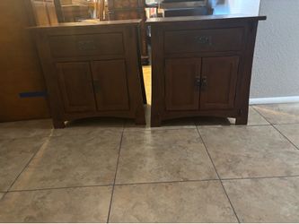 Mission Crafters and weavers Style Oak night stands