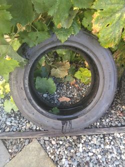 Two large tires for a Durango or SUV and a smaller donut