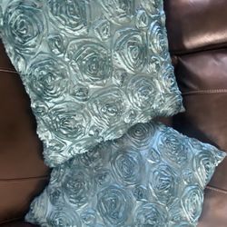 2 Turquoise Pillows 