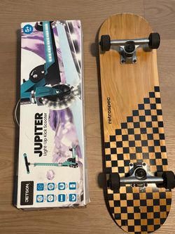 Scooter and skateboard