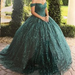 15s/quinceanera dress (emerald green)
