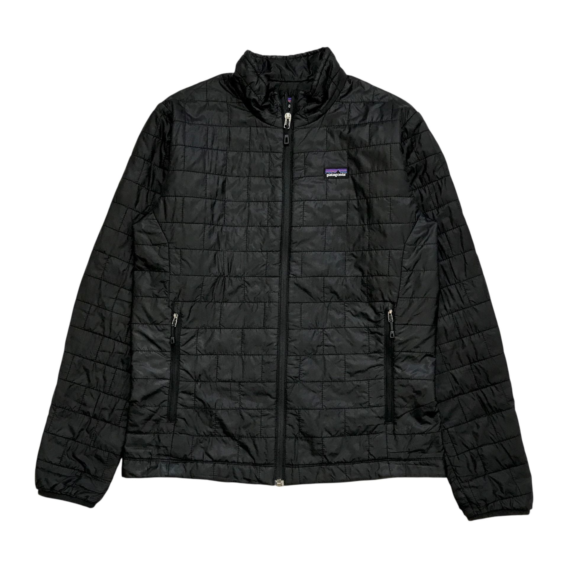 Patagonia Nano Puff Jacket Mens Medium M Black Full Zip Primaloft Puffer Quilted