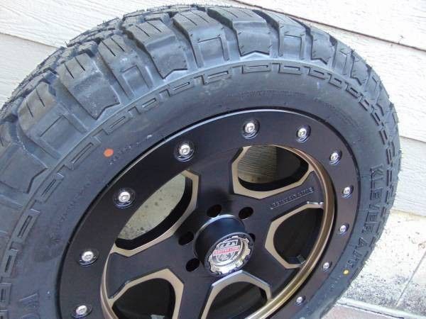 20X9 Satin Black and Bronze Centerline Rims 285 50 20 A/T Tire *6 LUG* 