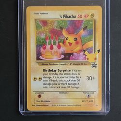 Pokémon Birthday Pikachu Celebration Black Star Promo 