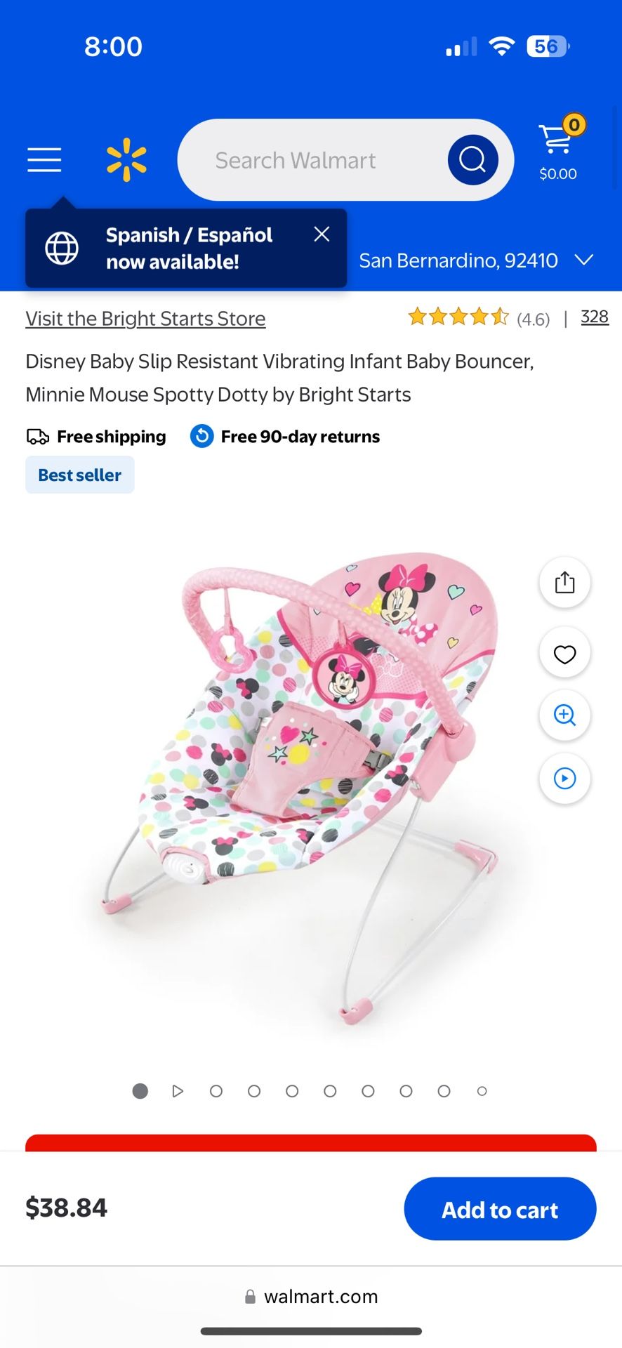 Mini Mouse Baby Bouncer