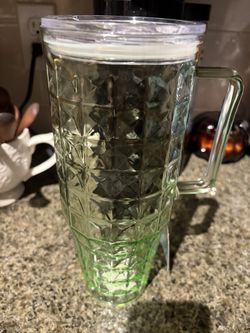 Brand New Beautiful Large Glass Light Green Tumblr Never Been Used Great For A Gift Or For Yourself