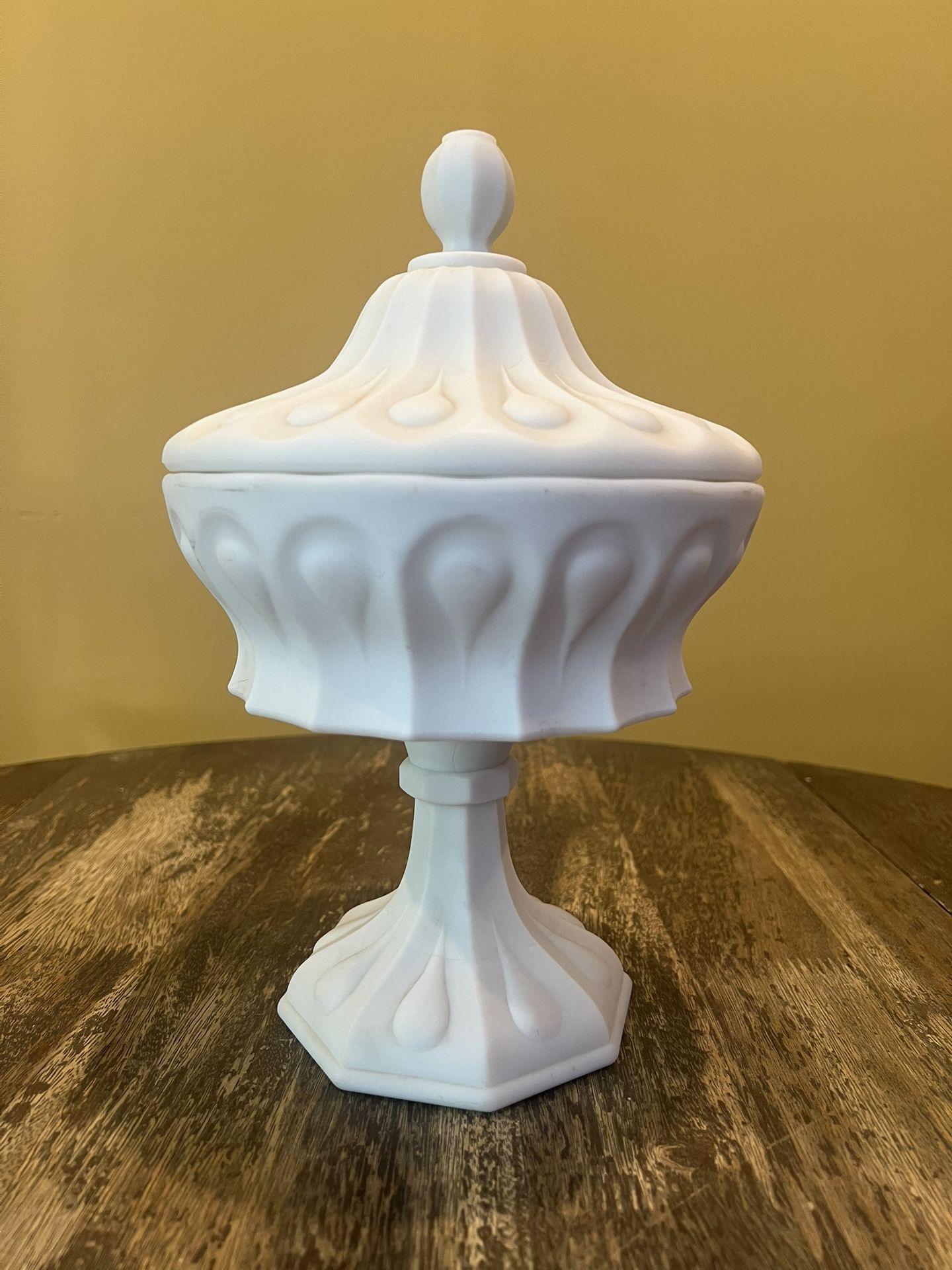 Matte Milk Glass Candy Dish - Vintage