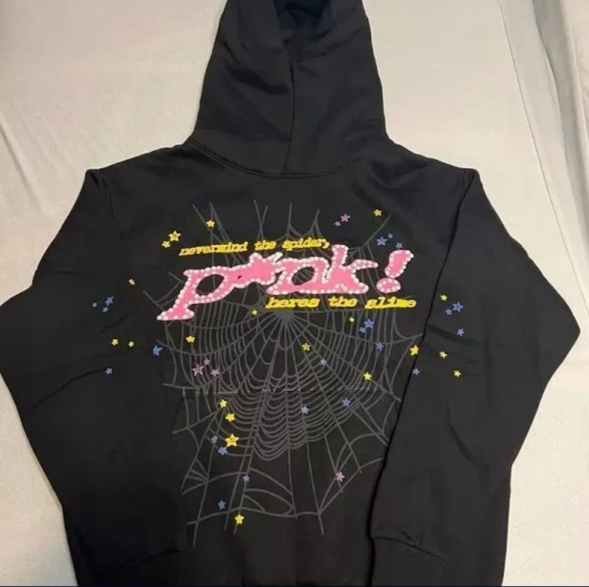 Sp5der Black Punk Hoodie - Size M