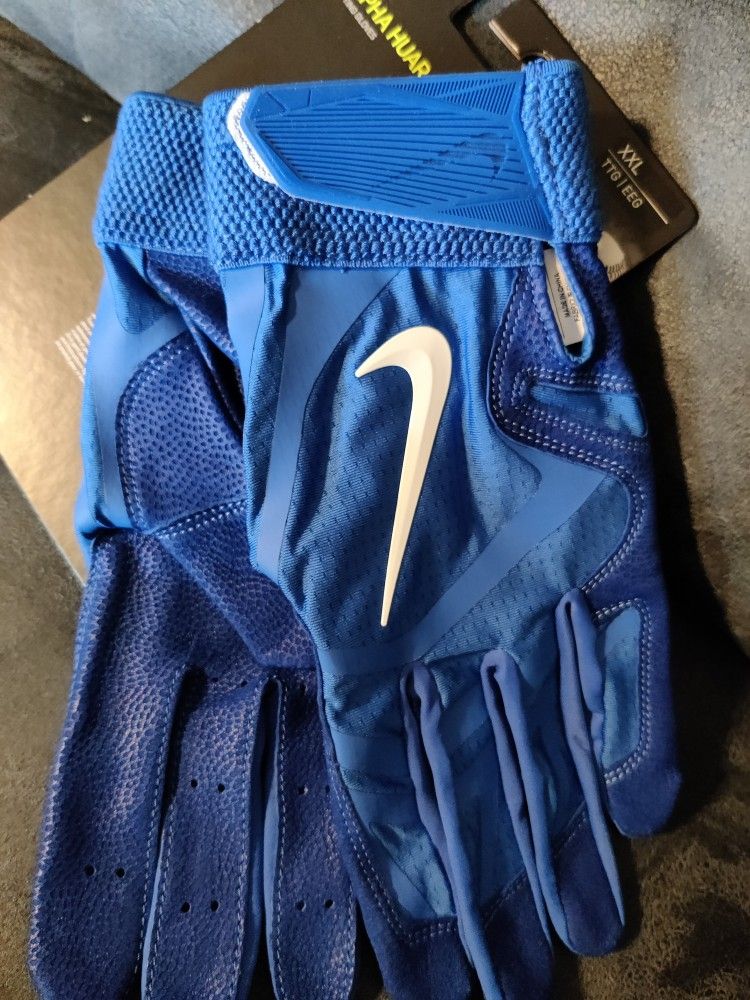 Nike Baseball Batting Gloves Blue XXL
