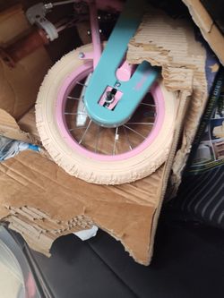 Lil Girl Bike It Has Training Wheels On It 