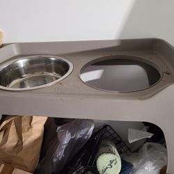 Top Paw Tall Dog Water And Food Bowl Dish Tray