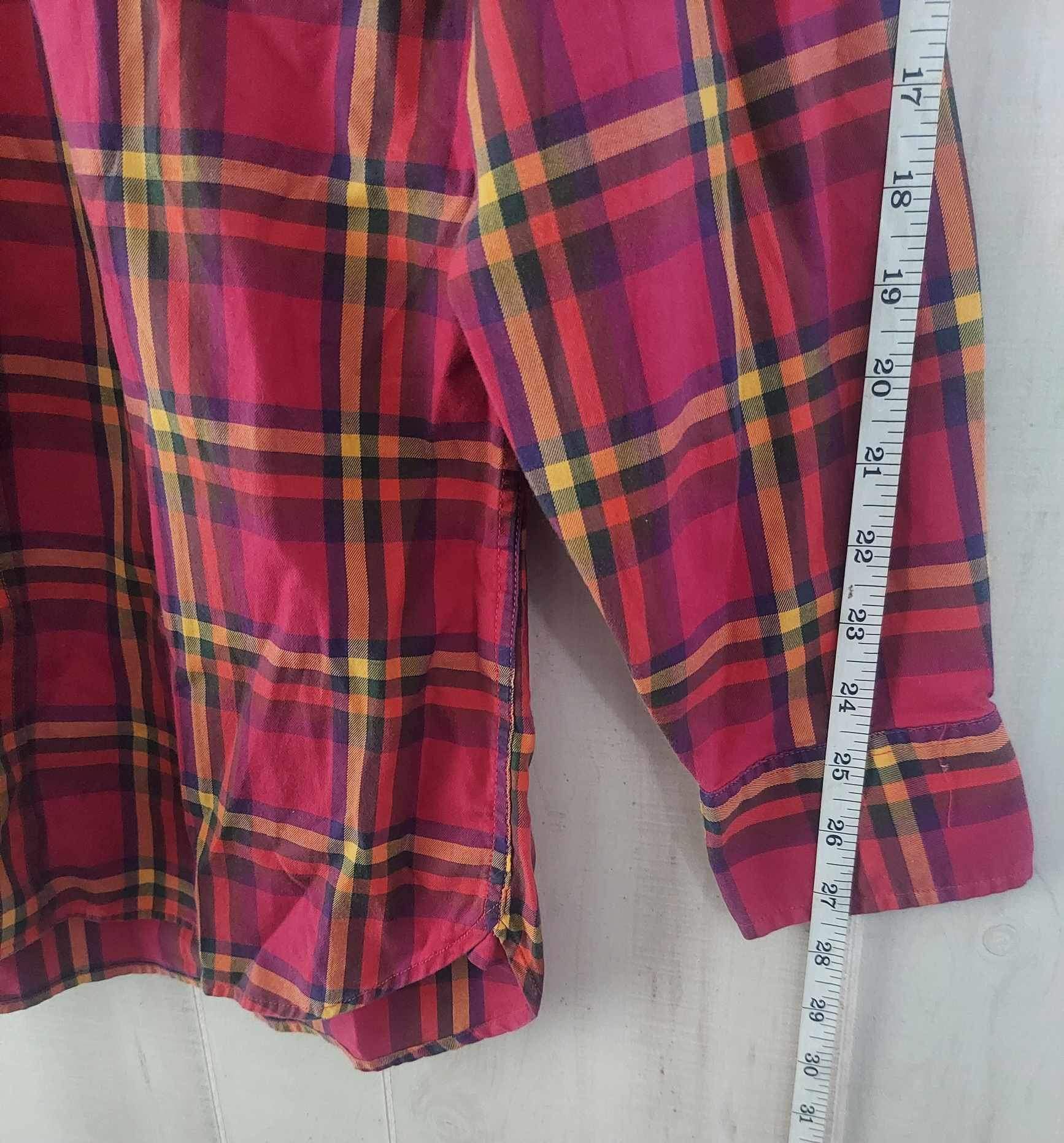 Southern Tide Shirt Long Sleeve Button Down Plaid Classic Fit Size Med