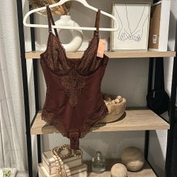 Popilush Lace Shapewear Bodysuit Tummy Control Corset Top