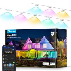 Govee Permanent Outdoor Lights, Smart RGBIC Outdoor Lights with 75 Scene Modes, 150ft 