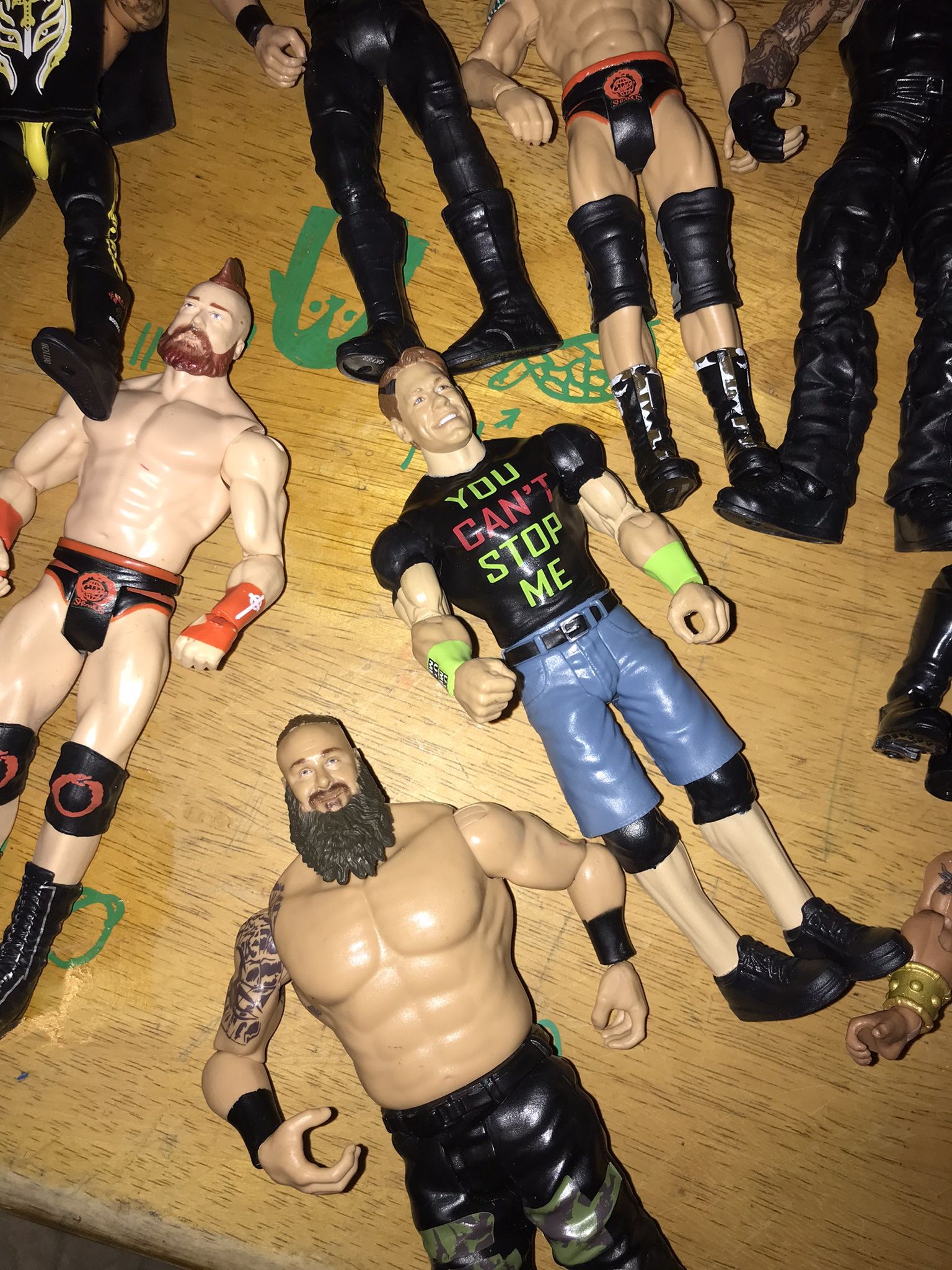 Wrestling Men And Ring