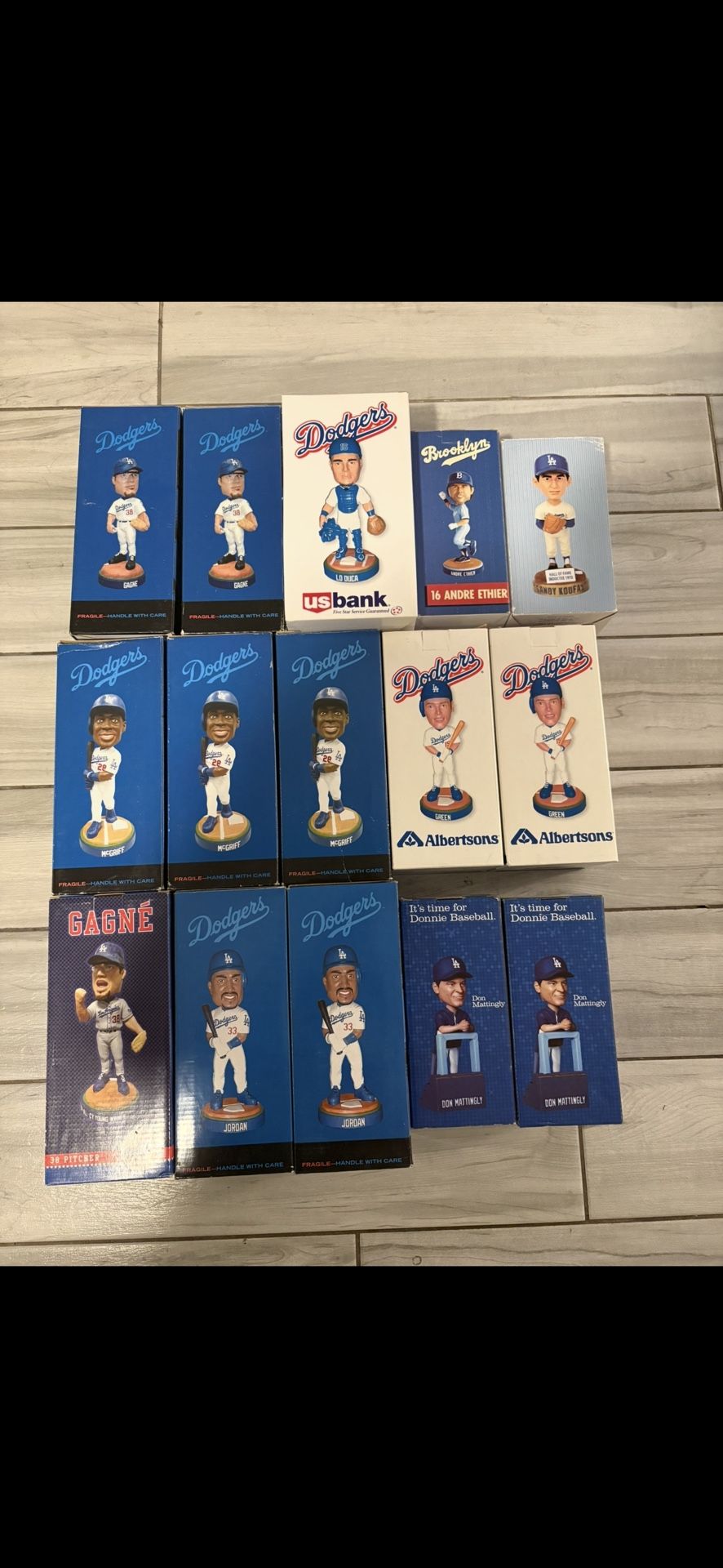 15 Dodgers Bobble Heads Bobbleheads SGA In Box