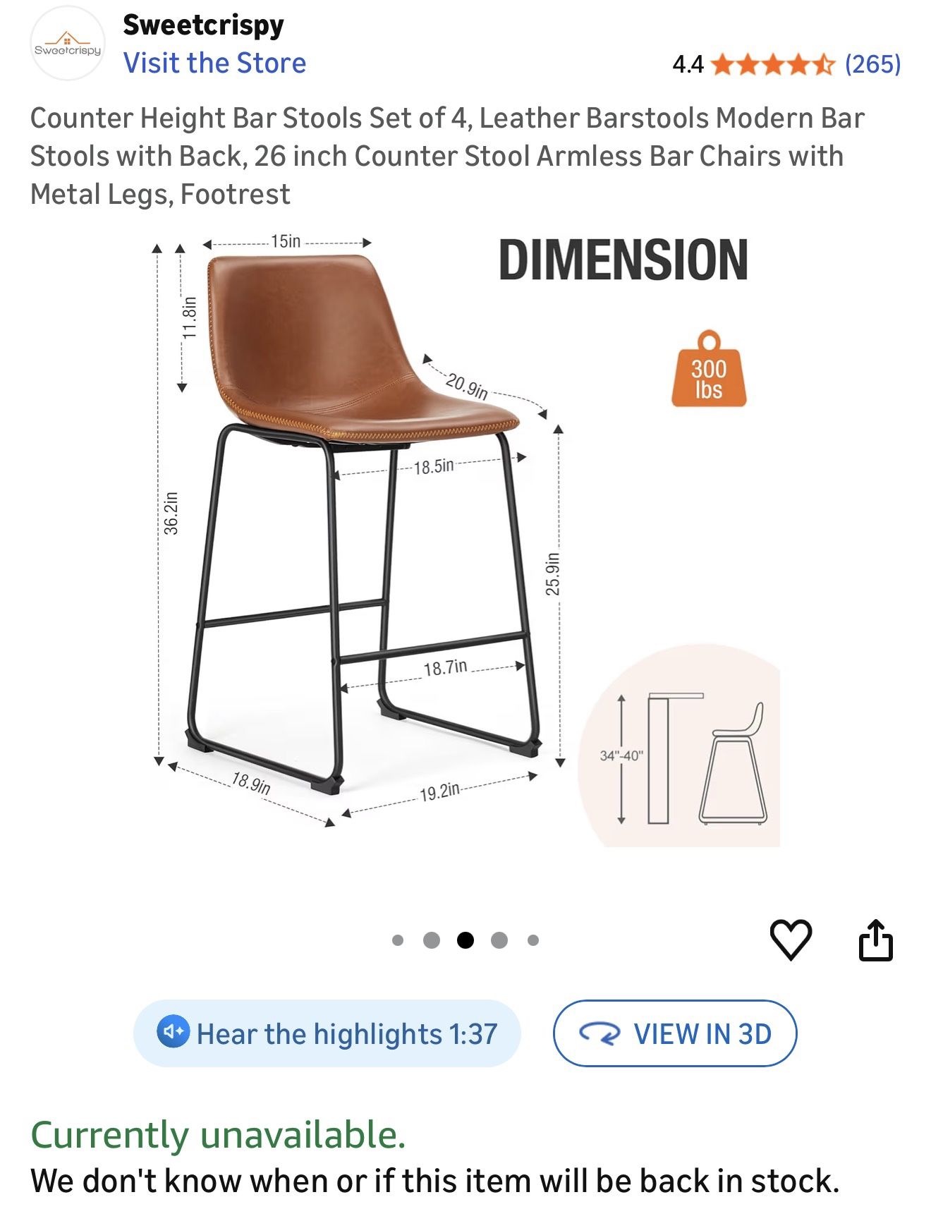 Leather Bar Stools