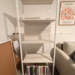 White And Gray Bookshelves 