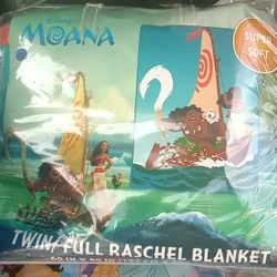 Moana Twin/full Size Soft Blancket 