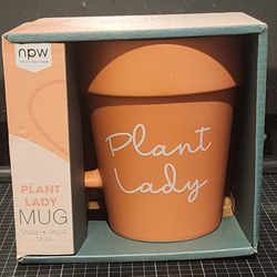 Plant Lady TerraCotta 10 Fluid Oz Mug BNIP
