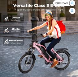 VARUN Electric Bike, 26" EBike with 750W Peak Motor, 48V 374.4Wh Removable Battery, 20+MPH, 7-Speed Gears, Includes Bike Pump, Phone Holder & Bike Loc