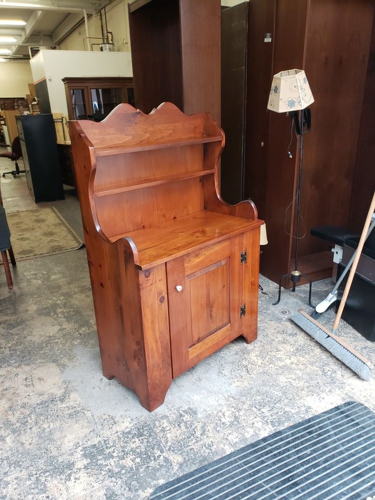Spotless copy of early American dining room side table or Buffet cabinet
