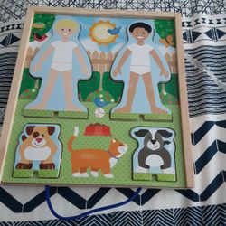 Melissa And Doug Occupations Magnetic Pretend Play Set 74 Wooden Pieces