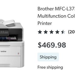 Home Office Setup Brother Printer & HP Laptop 