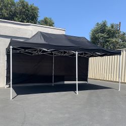 $220 (New) Heavy-duty canopy 10x20 ft with (2 sidewalls), ez popup outdoor gazebo, carry bag (red or blue)
