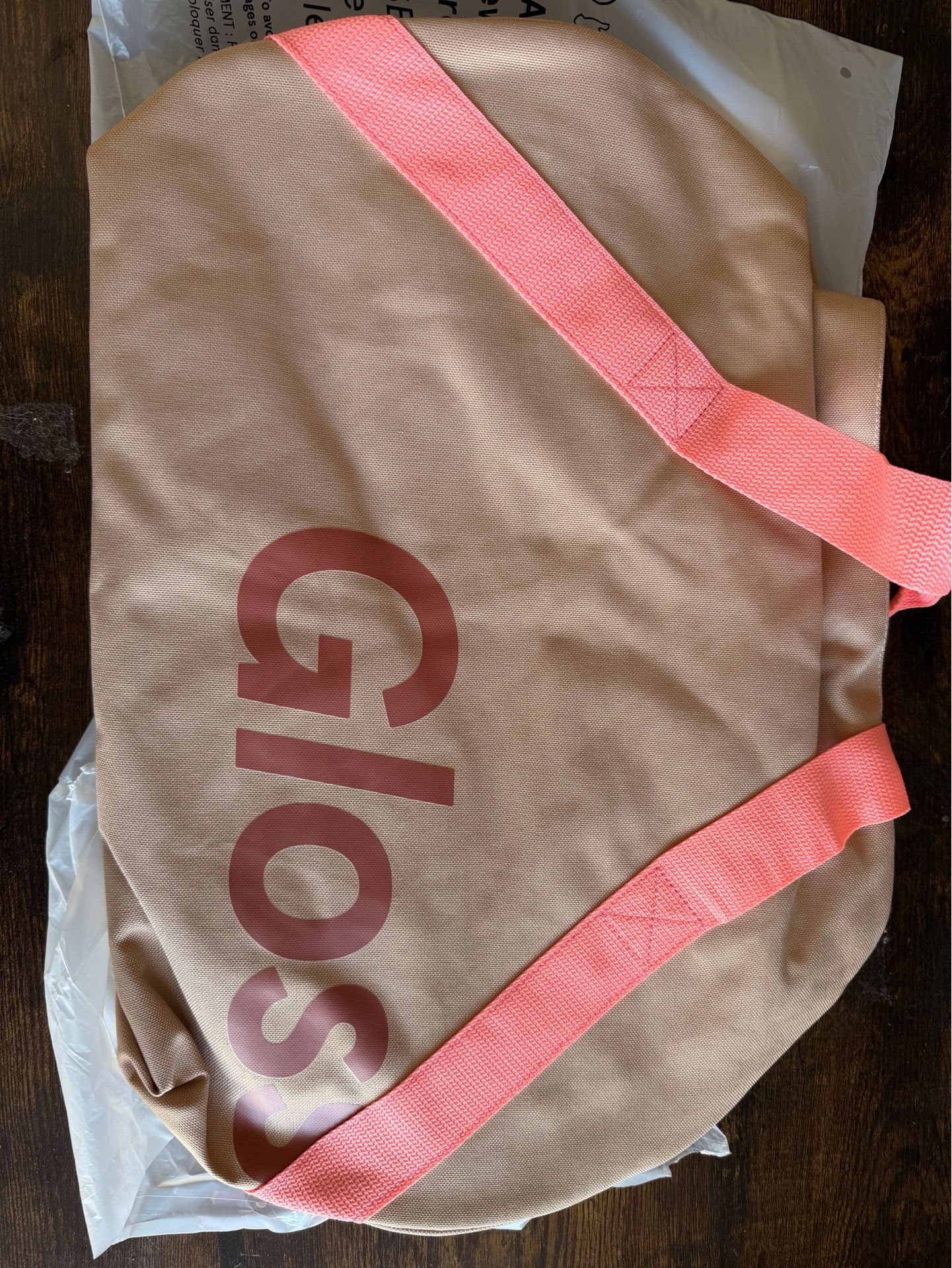 glossier gym bag