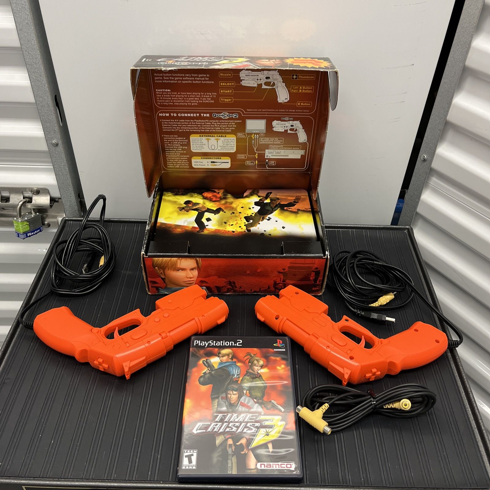 Time Crisis 3 + GunCon 2 Gun Con PlayStation 2 PS2 Box Set