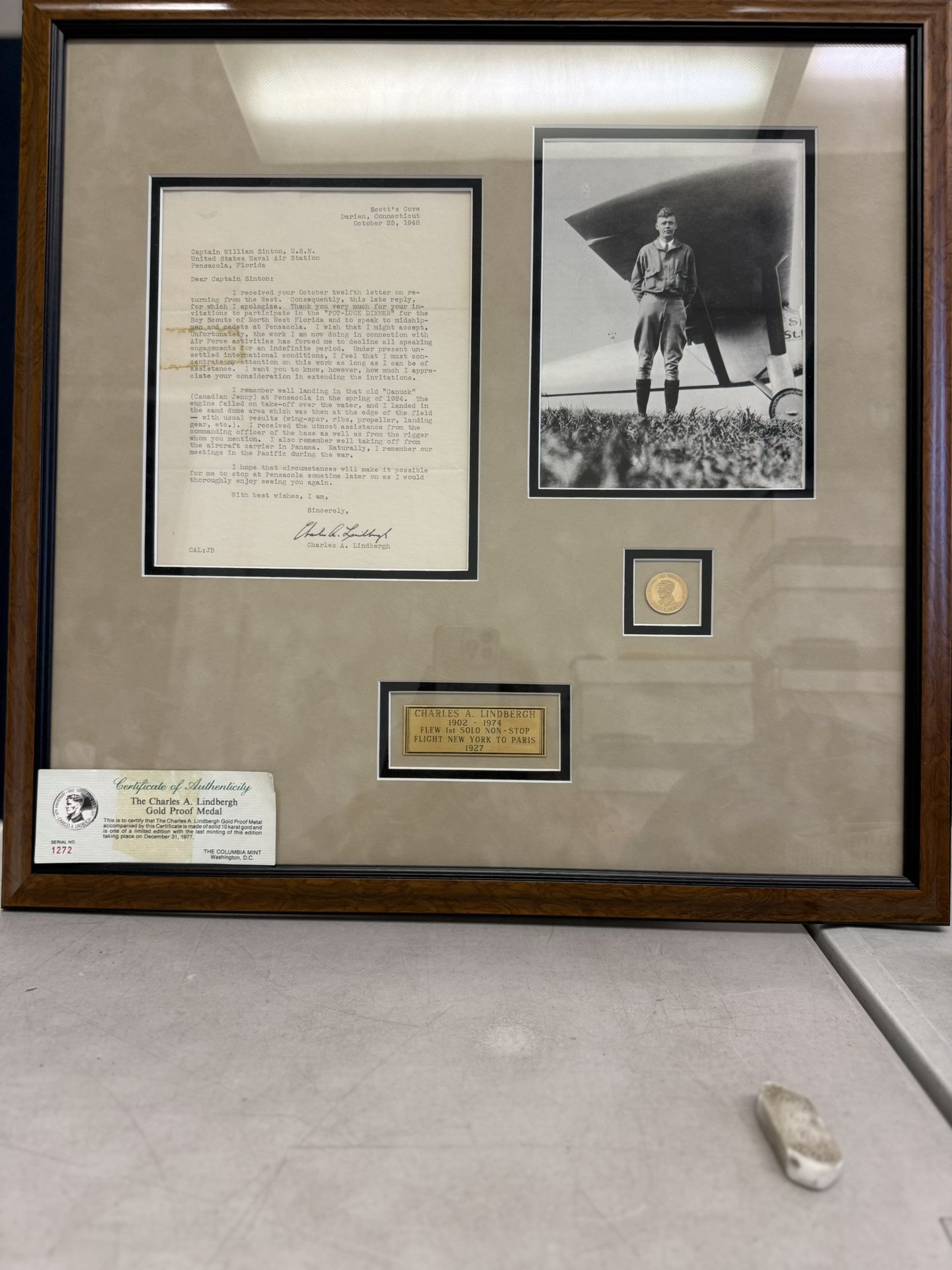 Charles Lindbergh Autographed